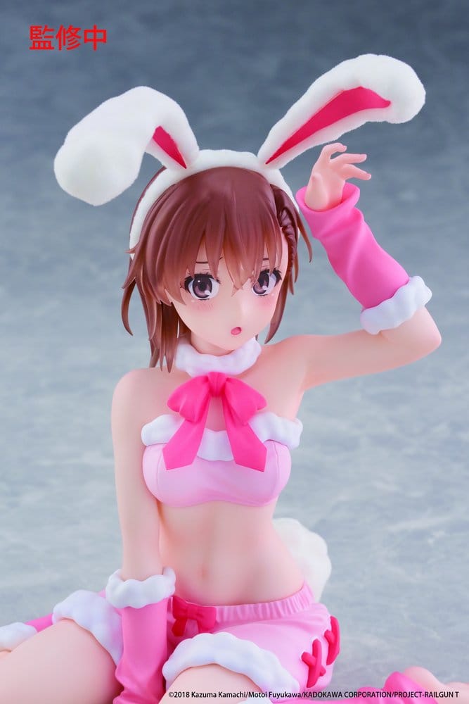 A Certain Scientific Railgun Moflock PVC Figure Mikoto Misaka (Fluffy Bunny Ver.) 13 cm