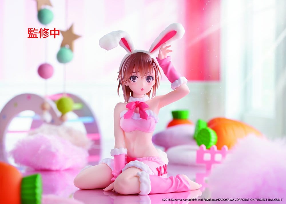 A Certain Scientific Railgun Moflock PVC Figure Mikoto Misaka (Fluffy Bunny Ver.) 13 cm
