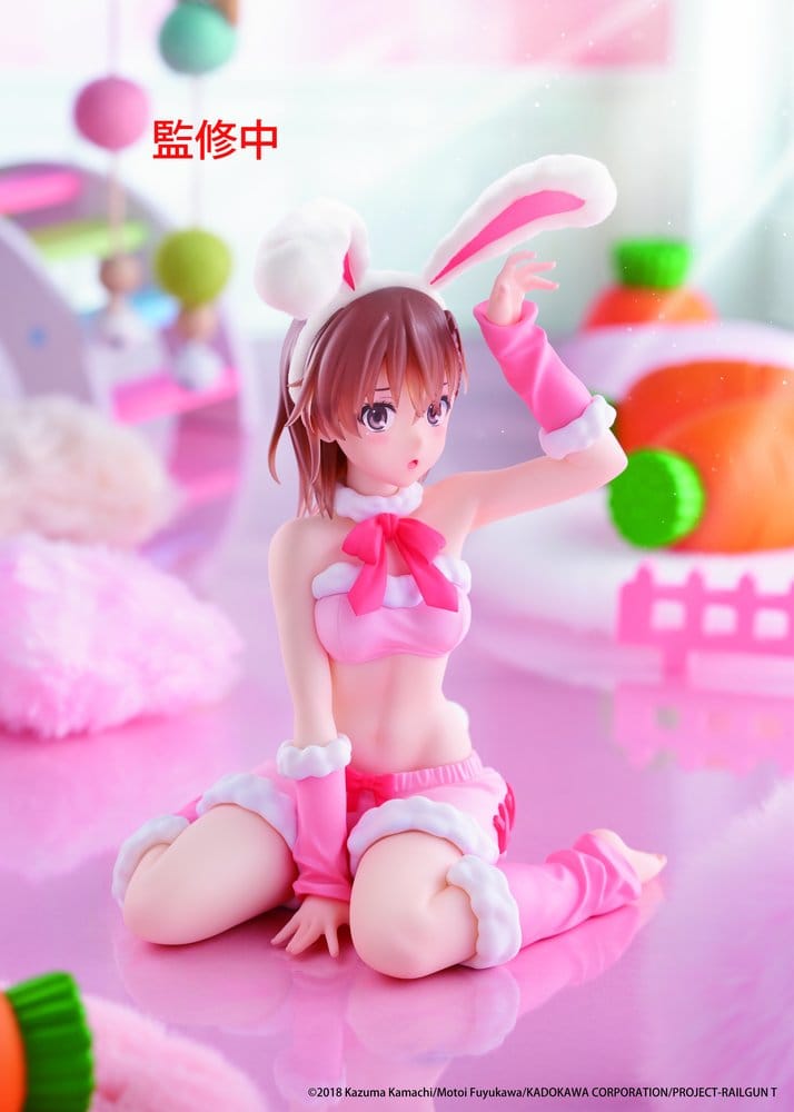 A Certain Scientific Railgun Moflock PVC Figure Mikoto Misaka (Fluffy Bunny Ver.) 13 cm