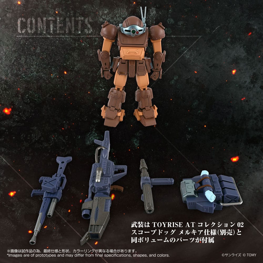 Armored Trooper Votoms Toyrise Action Figur 1/48 AT Collection 07 Scope Dog Brun Färg Ver. 9 cm Takara Tomy
