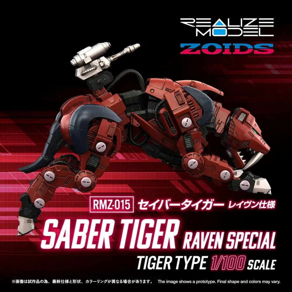 Zoids Plastmodellkit 1/100 RMZ-015 Saber Tiger Raven Special - 19 cm Takara Tomy
