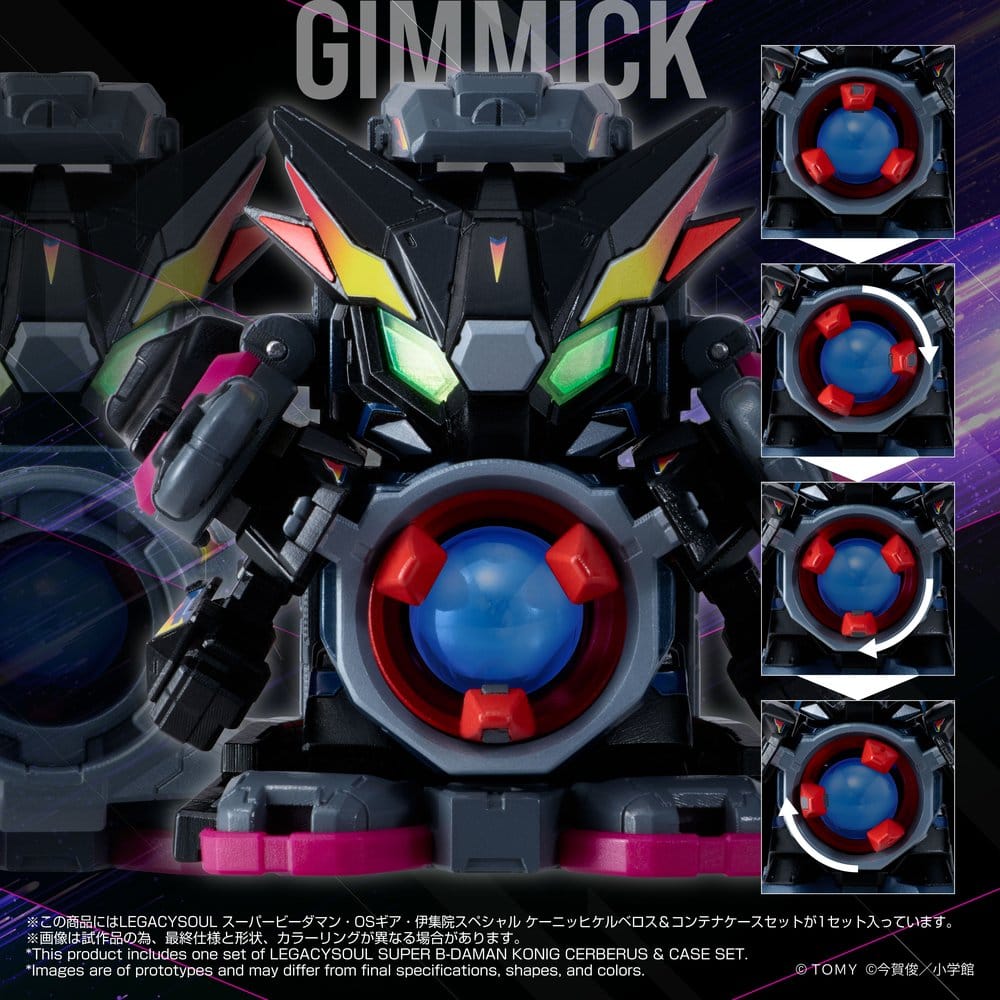 Legacysoul Super B-Daman Action Figur Konig Cerberus & Case Set