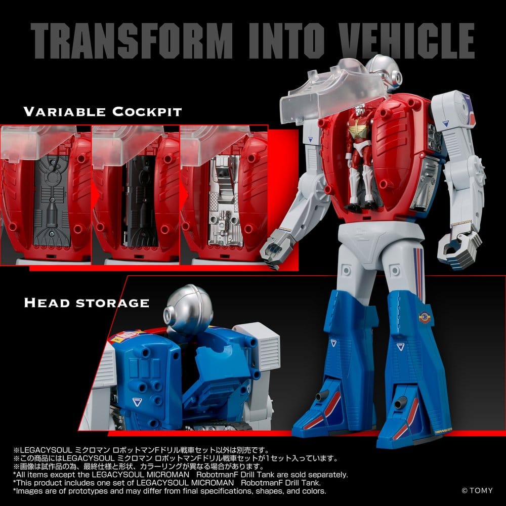 Microman Legacysoul Actionfigur Robotman F Borrtank