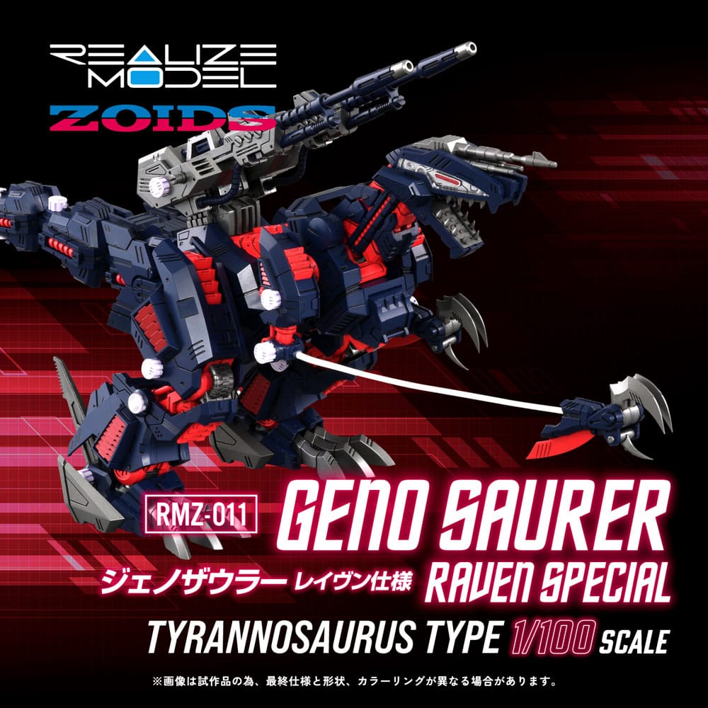 Zoids Plastmodell Sats 1/100 RMZ-011 Geno Saurer Raven Special 28 cm Takara Tomy