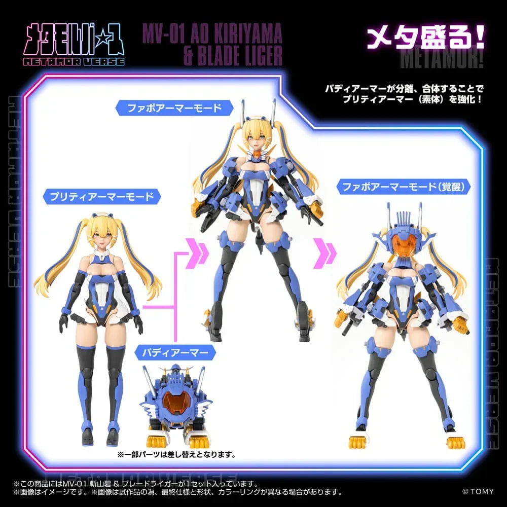 Zoids Plastmodell Kit 1/10 MV-01 Ao Kiriyama & Blade Liger 17 cm Takara Tomy