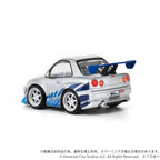 Fast & Furious Q-Village Fordon med Mini-figur Nissan Skyline GT-R (R34) 9 cm Takara Tomy