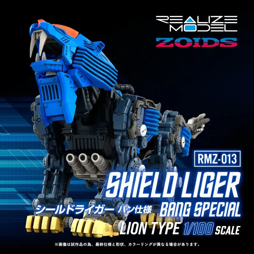 Zoids Plastmodellkit 1/100 RMZ-013 Shield Liger Bang Special 25 cm Takara Tomy