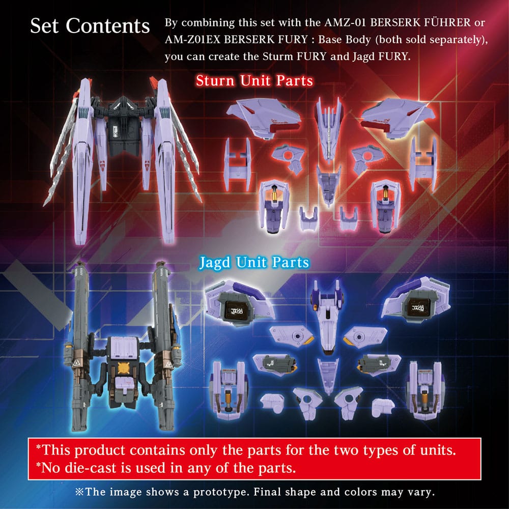 Zoids Modellkit Tillbehörsset AM-Z01CP Berserk Fury Sturm & Jagd Enhet Takara Tomy