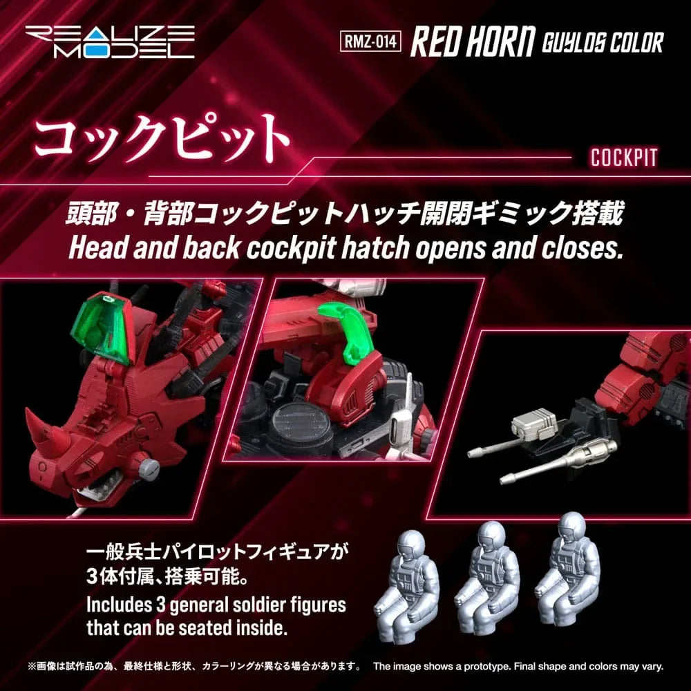 Zoids Plastikkit 1/100 RMZ-014 Red Horn Styracosaurus - 22 cm Takara Tomy