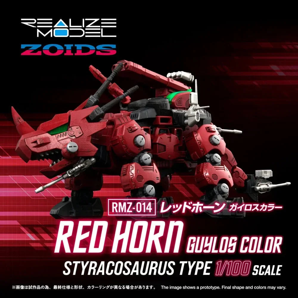 Zoids Plastikkit 1/100 RMZ-014 Red Horn Styracosaurus - 22 cm Takara Tomy