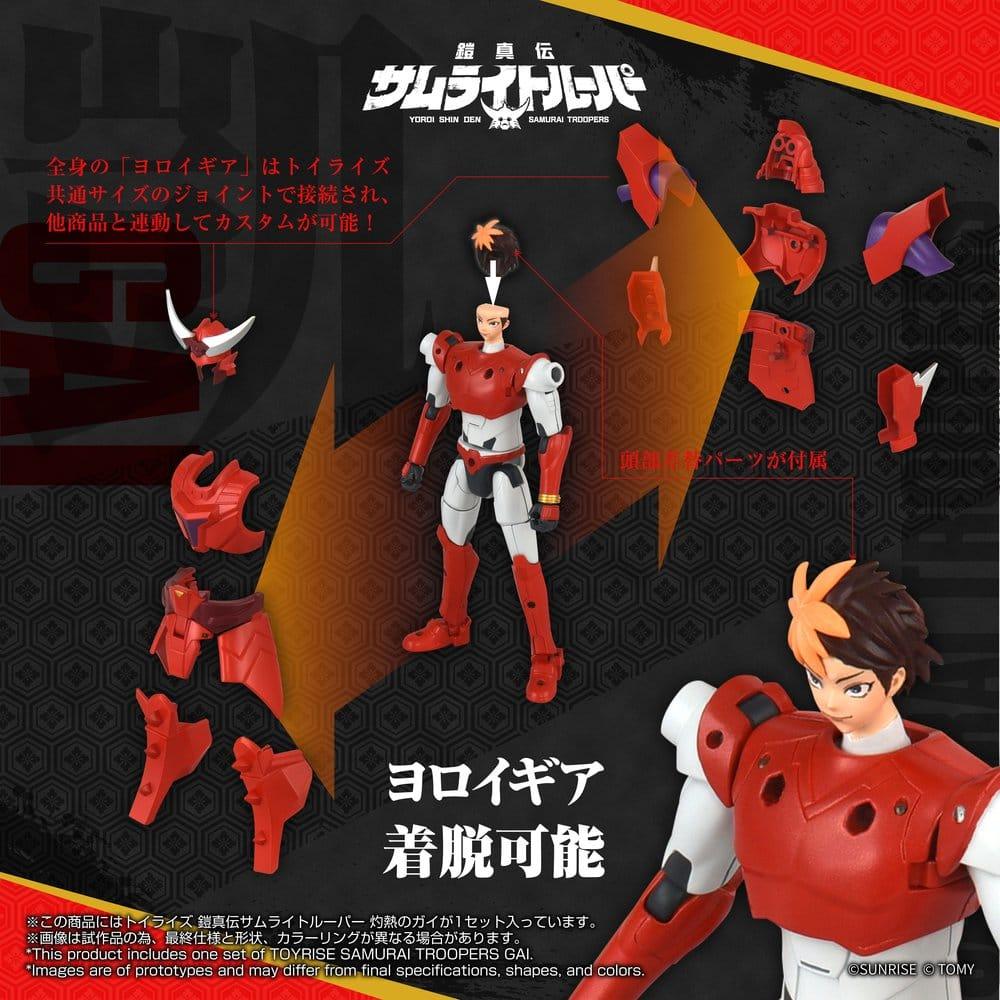 Yoroi Shin Den Samurai Troopers Toyrise Action Figur Gai of the Heat 15 cm Takara Tomy