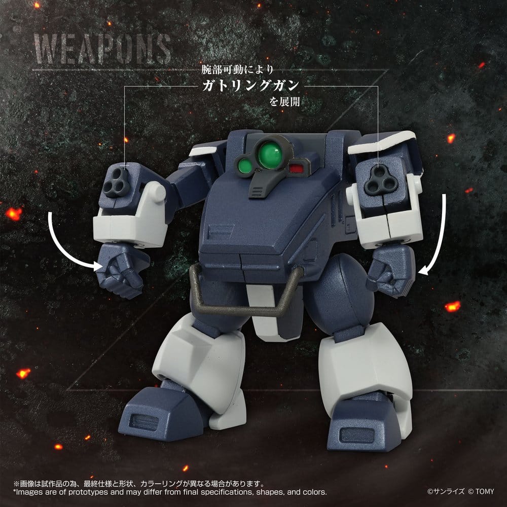 Armored Trooper Votoms Toyrise Action Figur 1/48 AT-09 Zwerg Wetlands Leg 7 cm