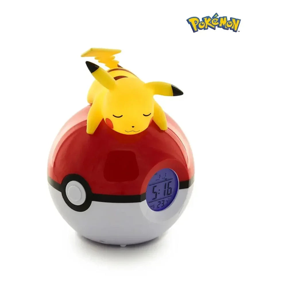 Pokemon Väckarklocka Pokeball med Ljus Pikachu 18 cm