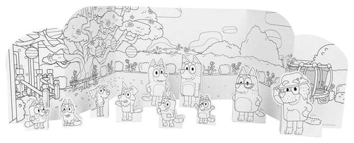 Bluey Colouring and Play World Set
