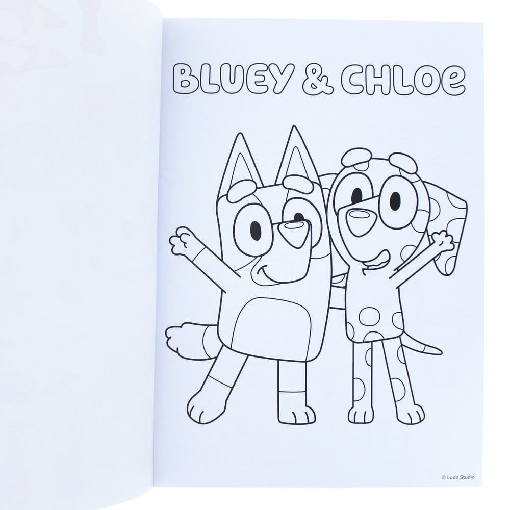 Bluey Målarbok A4 & klistermärkeset