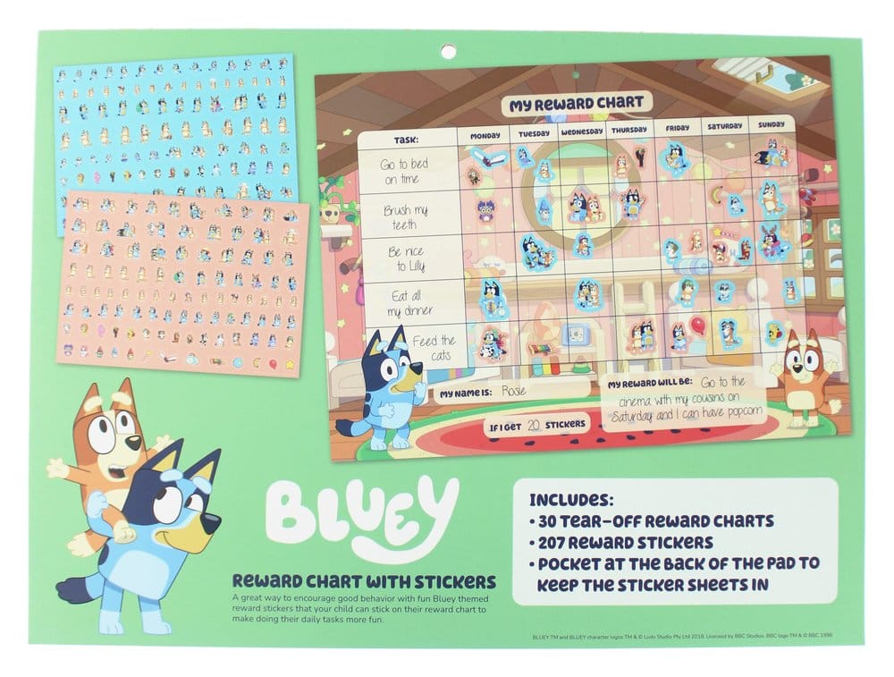 Bluey belöningsschema set