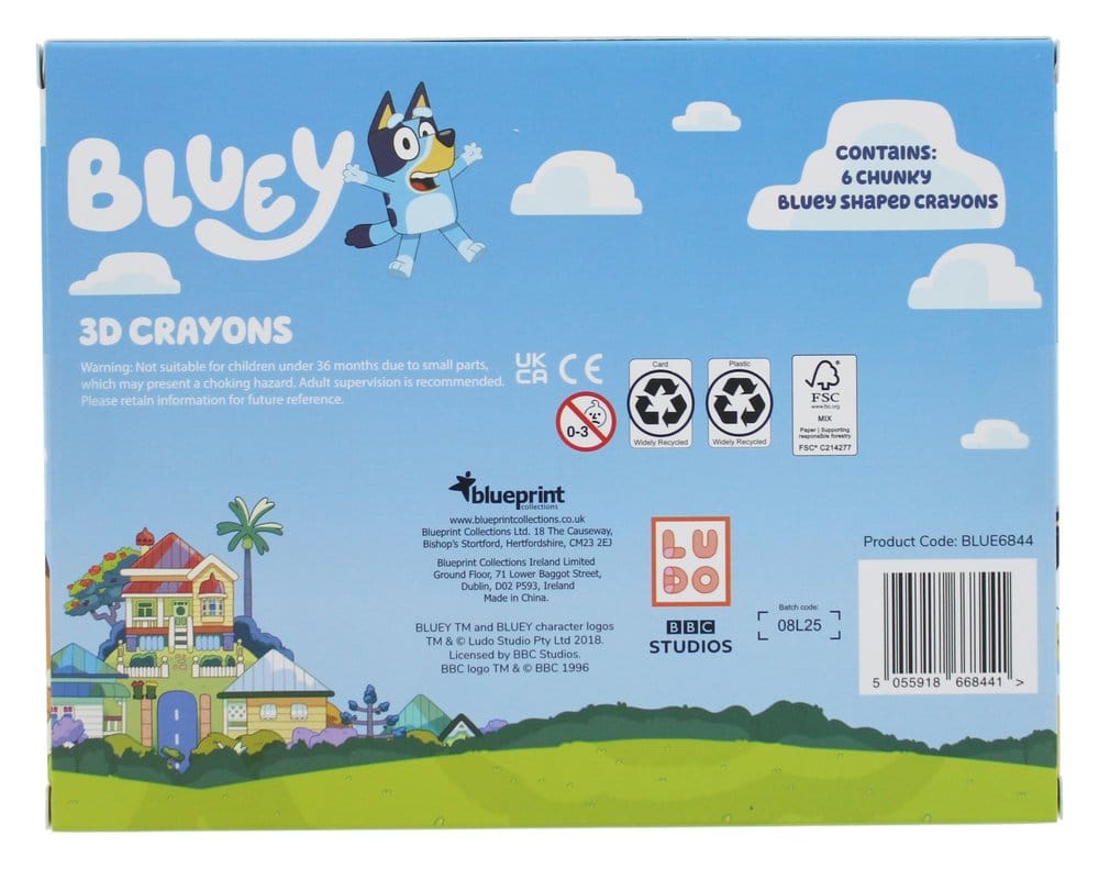 Bluey vaxkritor 6-pack