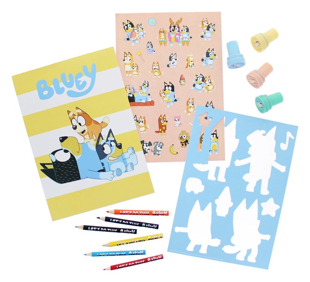 Bluey 14-delars kreativt färgläggningsset