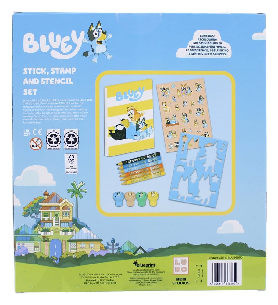 Bluey 14-delars kreativt färgläggningsset