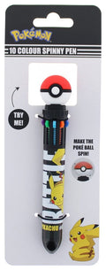 Pokémon flerfärgad 10-i-1 penna med snurrande Pokéball