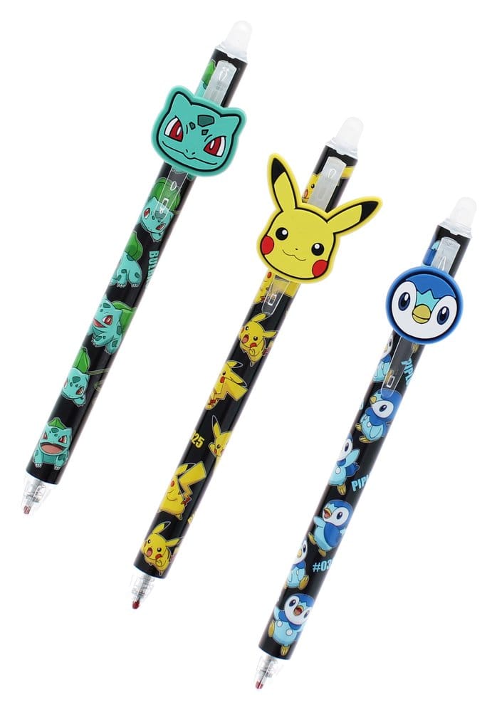Pokémon raderbara gelpennor 3-pack