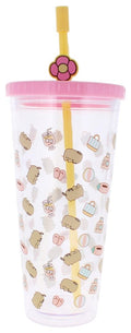 Pusheen tumbler med sugrör 700 ml