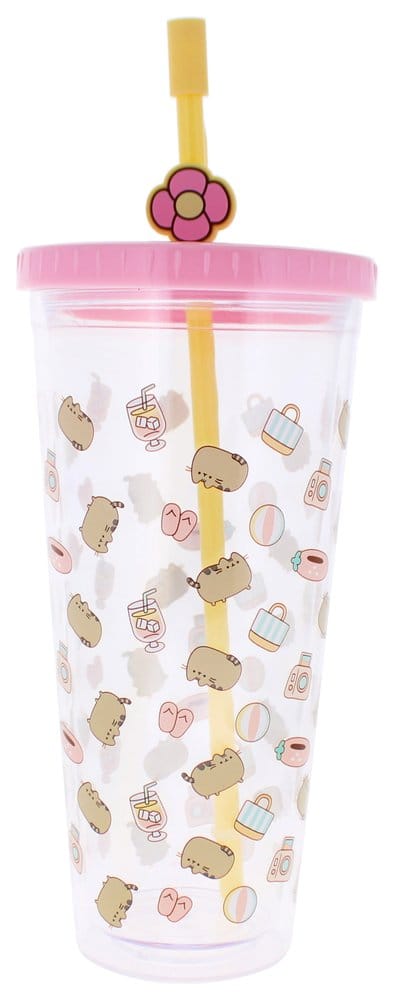 Pusheen tumbler med sugrör 700 ml