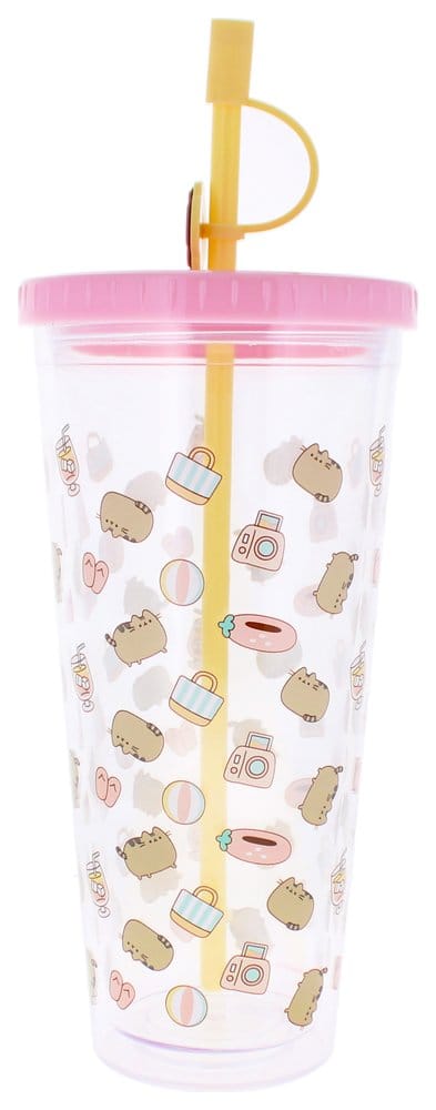 Pusheen tumbler med sugrör 700 ml