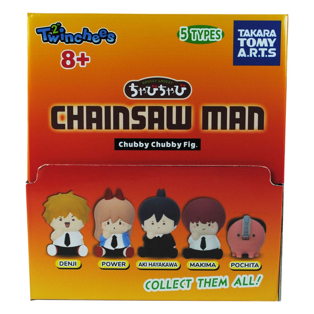 Chainsaw Man Twinchees Mini Figurer Chubby Chubby 5 cm Display (24) Takara Tomy