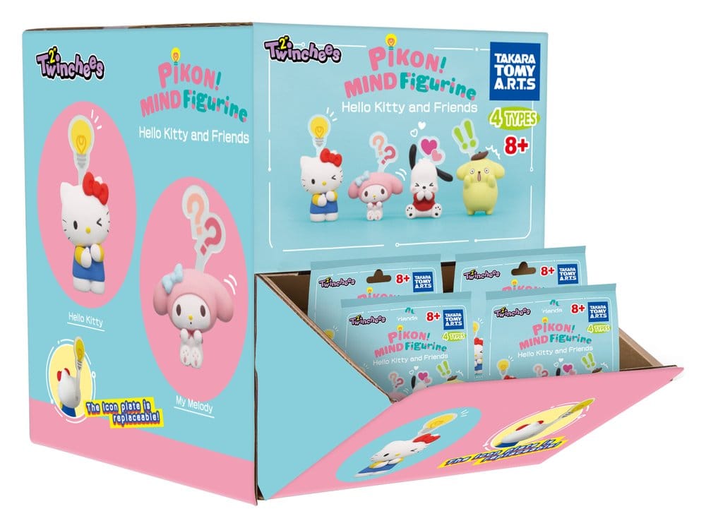 Sanrio Twinchees Mini Figurer Hello Kitty & Vänner Pikon Mind 5 cm Blindpack Display (24) Takara Tomy