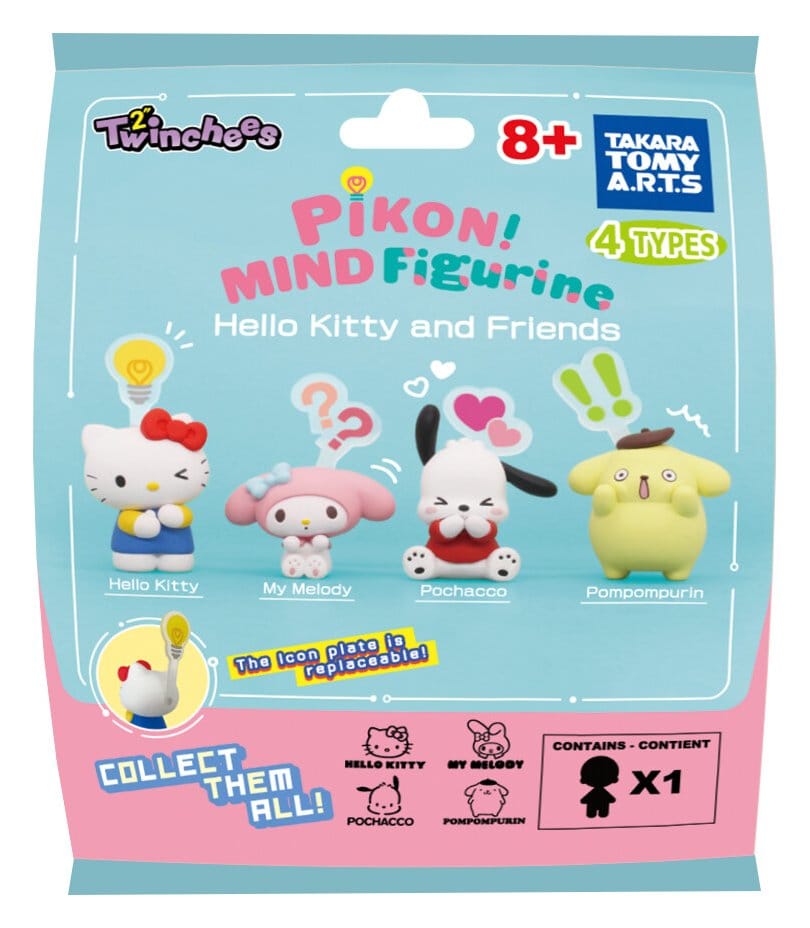 Sanrio Twinchees Mini Figurer Hello Kitty & Vänner Pikon Mind 5 cm Blindpack Display (24) Takara Tomy
