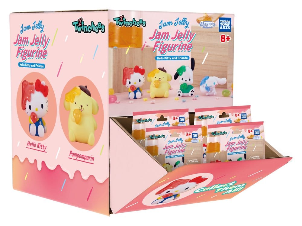 Sanrio Twinchees Mini Figurer Hello Kitty & Friends Jam Jelly 5 cm Blind Pack Display (24) Takara Tomy