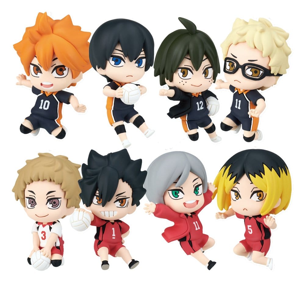 Haikyu!! Twinchees Dangler Mini Figurer Defofig! 5 cm Blind Pack Display (24) Takara Tomy