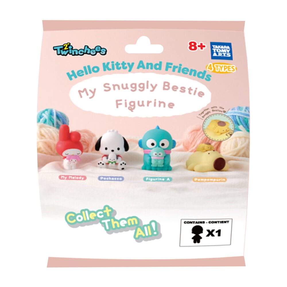Sanrio Twinchees Mini Figurer Hello Kitty & Vänner Min Kramvän 5 cm Blind Pack Display (24) Takara Tomy