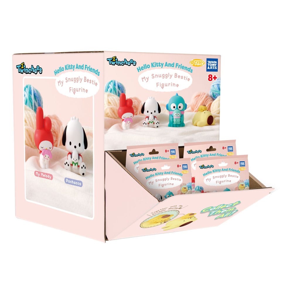Sanrio Twinchees Mini Figurer Hello Kitty & Vänner Min Kramvän 5 cm Blind Pack Display (24) Takara Tomy