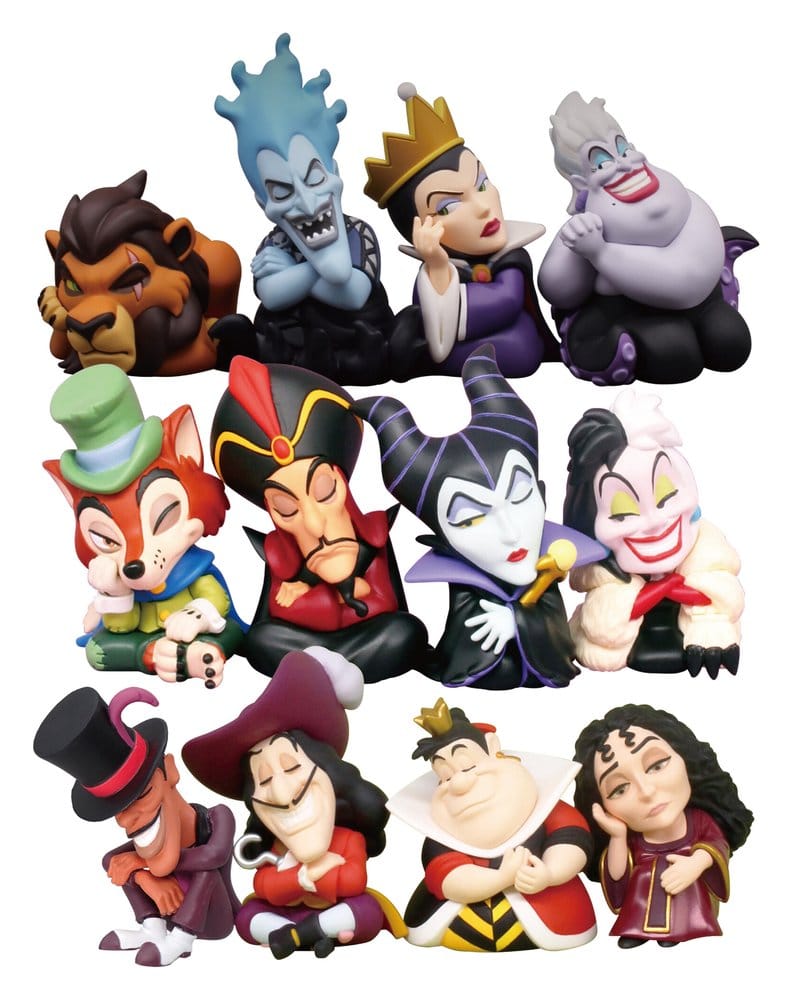 Disney Skurkar Twinchees Mini Figurer Lil' Sleepers 5 cm Blind Pack Display (24) Takara Tomy