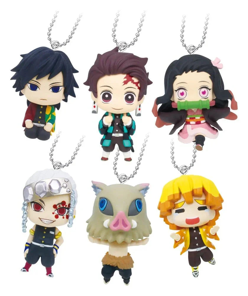 Demon Slayer: Kimetsu no Yaiba Swing Danglers Nyckelrings 3 cm Mystery Capsule Display (12) Takara Tomy
