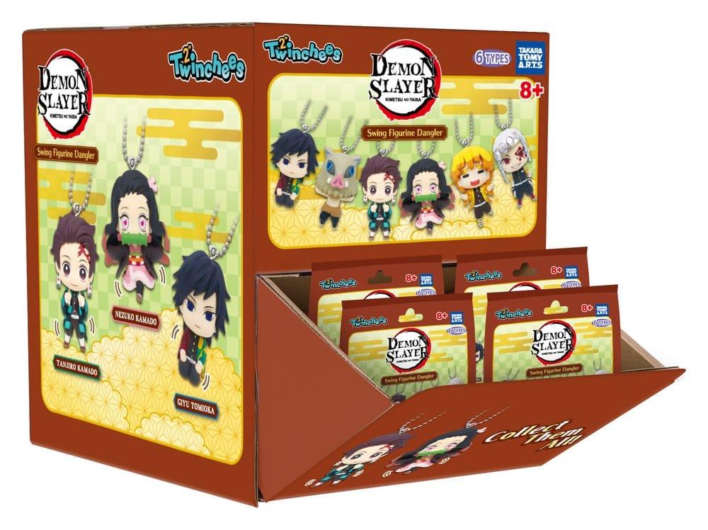 Demon Slayer: Kimetsu no Yaiba Swing Danglers Nyckelrings 3 cm Mystery Capsule Display (12) Takara Tomy