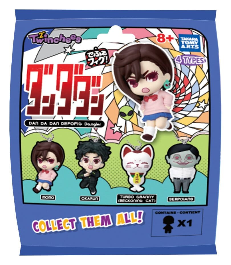 Dandadan Twinchees Dangler Mini Figurer Defofig! 5 cm Blind Pack Display (24) Takara Tomy
