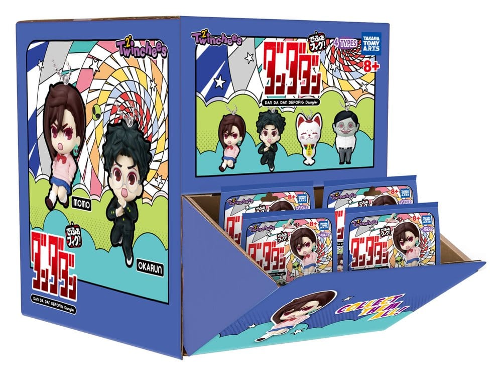 Dandadan Twinchees Dangler Mini Figurer Defofig! 5 cm Blind Pack Display (24) Takara Tomy