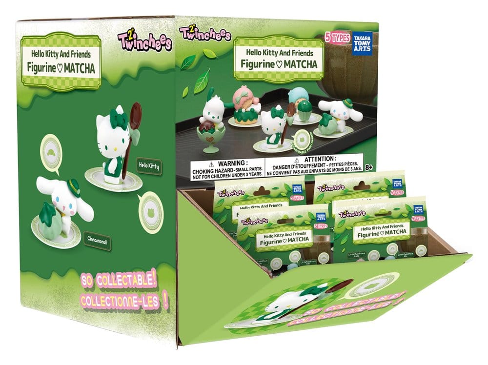 Sanrio Twinchees Mini Figures Hello Kitty & Friends I Love Matcha 5 cm Blind Pack Display (24)