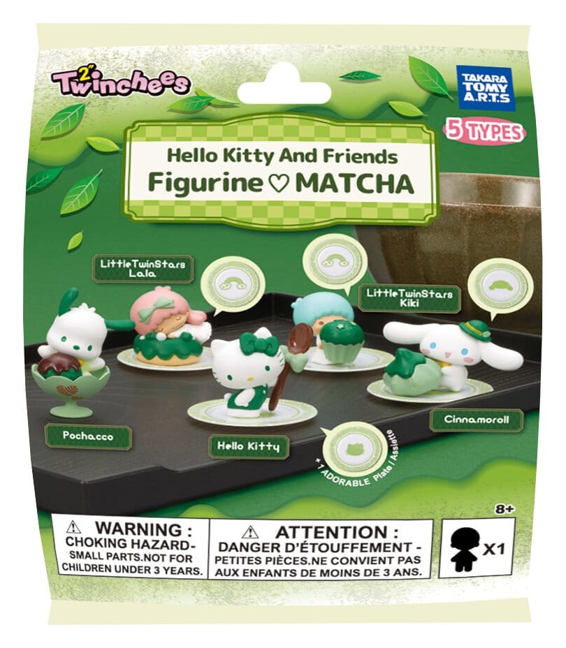 Sanrio Twinchees Mini Figures Hello Kitty & Friends I Love Matcha 5 cm Blind Pack Display (24)