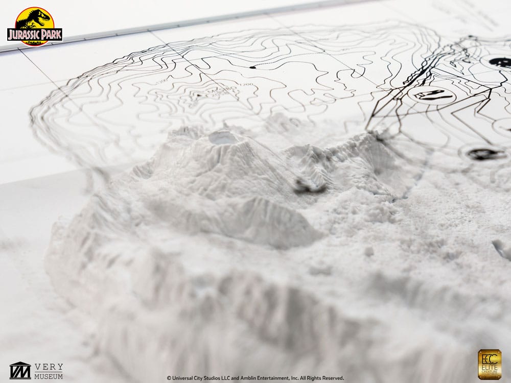 Jurassic Park Topografisk Karta Isla Nublar Elite Creature Collectibles