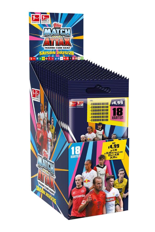 Bundesliga Match Attax Trading Cards 2025/26 Power Pack Display (14) Topps/Merlin
