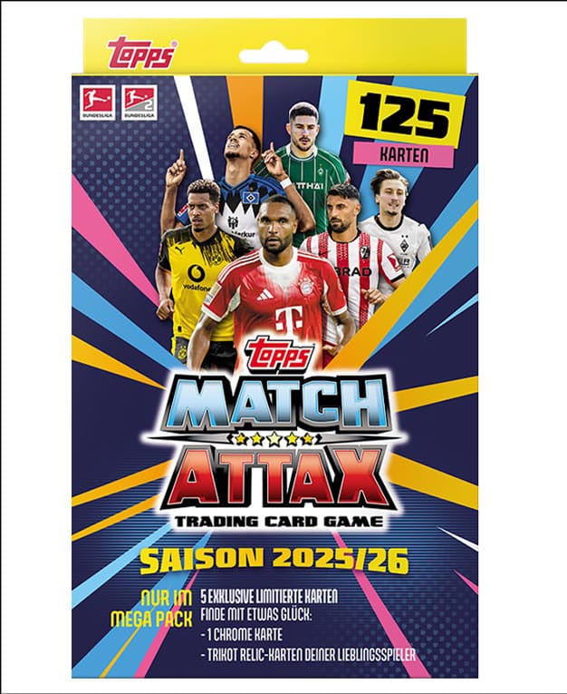 Bundesliga Match Attax Trading Cards 2025/26 Mega Pack Topps/Merlin