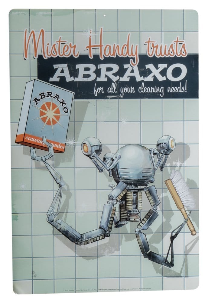 Fallout metallskylt Mr. Handy