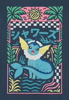 Pokémon T-Shirt Navy Vaporeon Size XL Difuzed