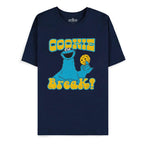 Sesame Street T-Shirt Cookie Monster Navy Cookie Break Size XL Difuzed