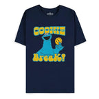 Sesame Street T-Shirt Cookie Monster Navy Cookie Break Size M Difuzed