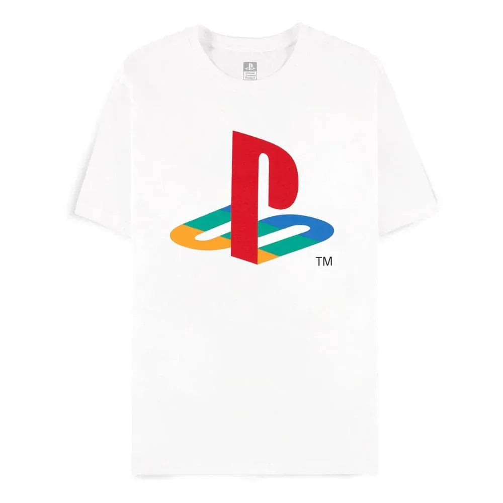 PlayStation T-Shirt Logo Vit Storlek XL Difuzed